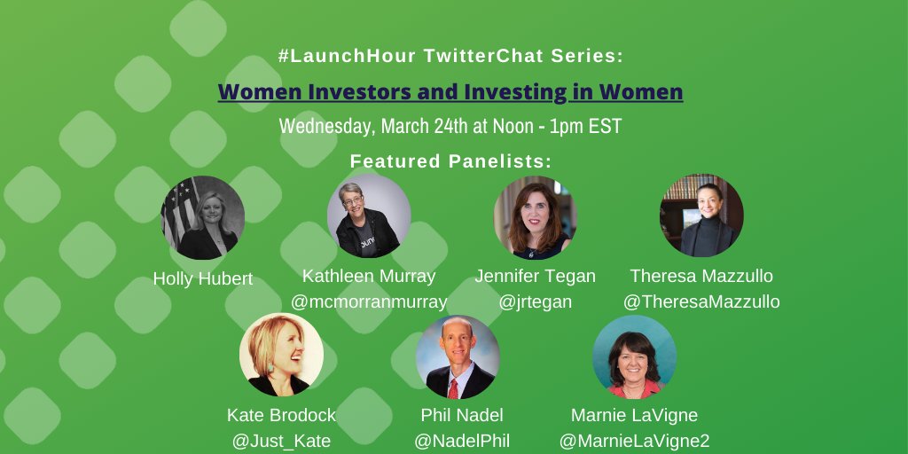 Launch_NY's tweet photo. Don't forget to join us for #LaunchHour on Twitter! On Wednesday, March 24th at noon, we are hosting our monthly #twitterchat where we will be discussing "Women Investors and Investing in Women"

View our achieve of #LaunchHour topics here: https://t.co/1CEHvOrLji https://t.co/s2WytQ3JqU