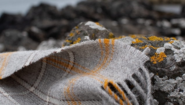 SkyeWeavers's tweet photo. Skye Wool and lichen - a winning combination! So we just had to feature this throw on the home page of our revamped website: https://t.co/vcpp5284UB #inspiredbyskye #poweredbypedal https://t.co/Q3B5Ex4fgK