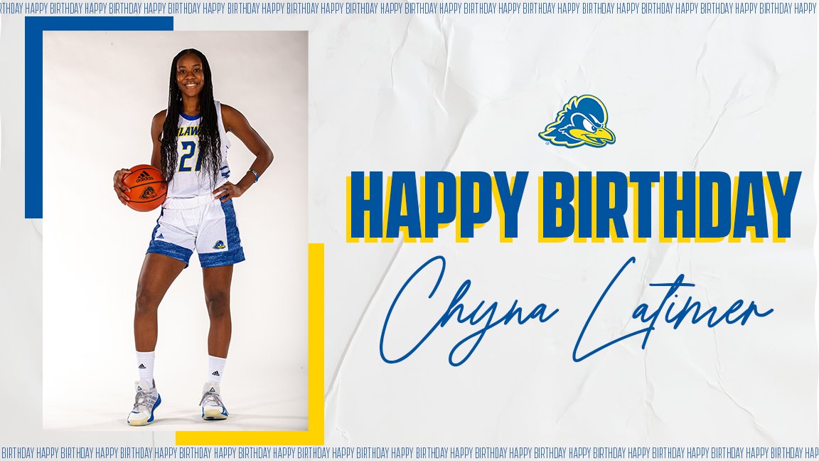 DelawareWBB's tweet photo. GAMEDAY BIRTHDAY PART 3️⃣ FOR @MadeFromChyna 🥳 #BlueHens, keep doing what you've been doing and wish her a very happy birthday https://t.co/R4nzEzOJAQ