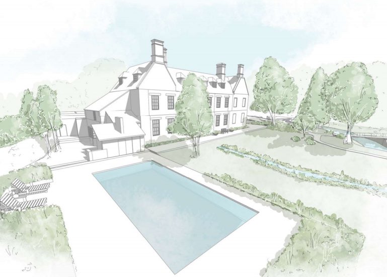 CONCEPT DESIGN //
Recent sketch of a Grade II listed home and garden with proposed swimming pool surrounded by beautiful mature trees.
.
.
.
#sketch #handdrawn #concept #gardendesign #gradeiilisted #gardenproject #pool #handsketch #conceptdesign #landscapedesign #holisticdesign