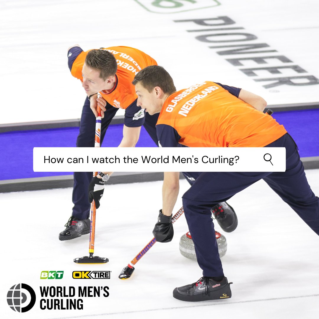 The broadcast schedule for the BKT Tires &amp; OK Tire World Men's Curling Championship 2021 is set! 📺 

Full schedule here 👉  wcf.co/311Tbnm

#WMCC2021 #Curling #Roadto2022