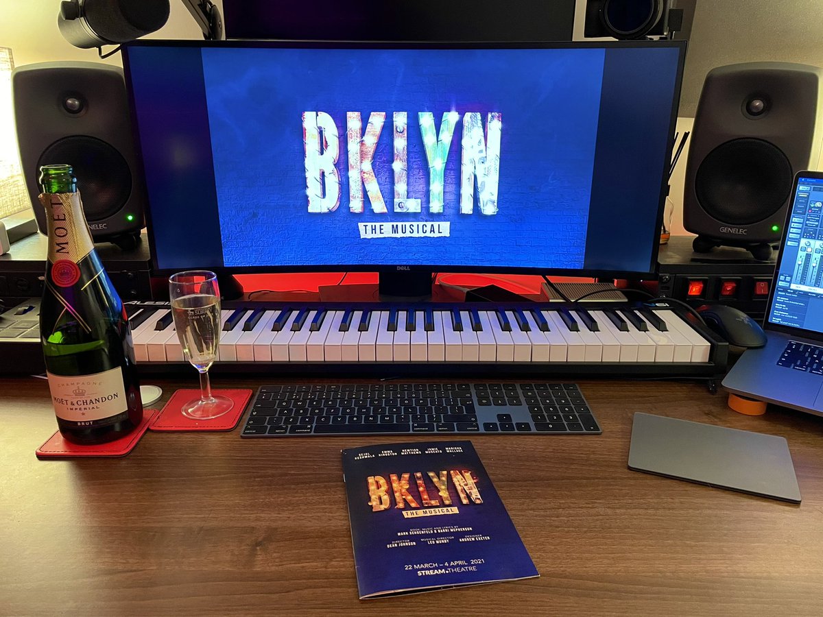 Opening night for #BKLYNmusical here we go 🎉✨in the wise words of @ElizaJackson91 “you need bubbles, it’s important” 🍾