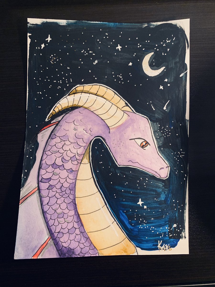kskevik's tweet photo. Long time no #art - so here’s today’s dragon. I think I subconsciously was inspired by Spyro 🐉 https://t.co/Z09FfslOuQ