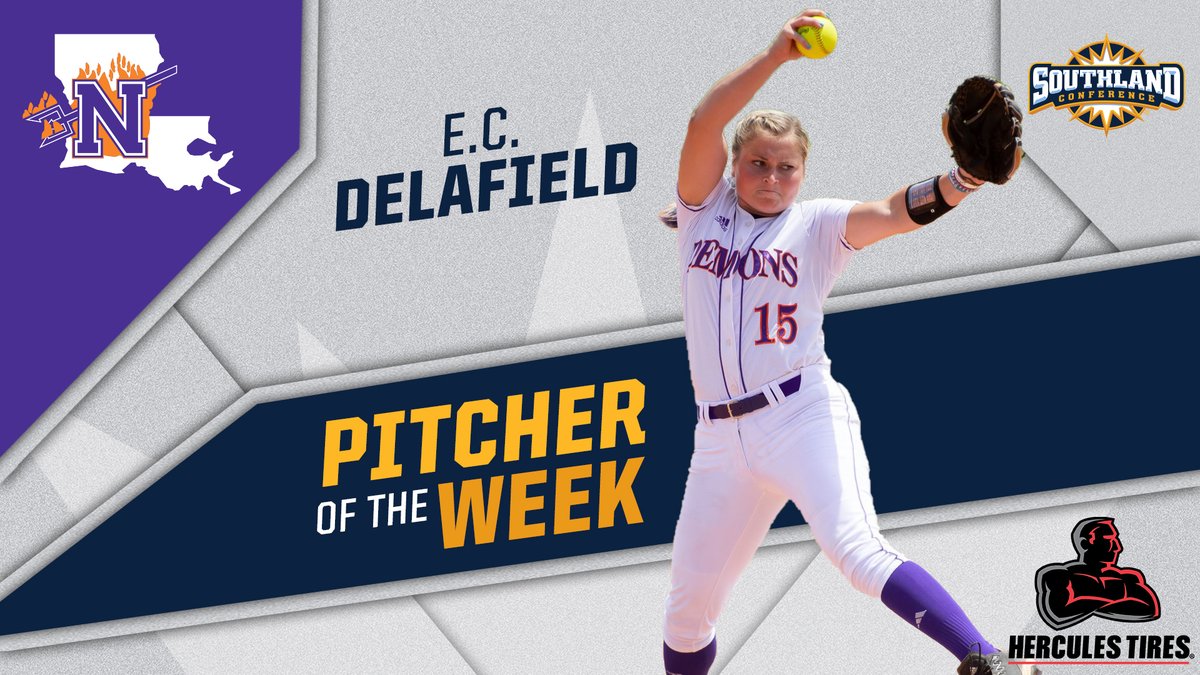 SouthlandSports's tweet photo. Northwestern State's E.C. Delafield was on 🔥 this weekend, tossing a no-hitter in order to become the latest #SouthlandStrong 🥎 Pitcher of the Week, presented by Hercules Tires. #ForkEm

🔗 - https://t.co/X28A21yIUx https://t.co/vhsEa9TO4J