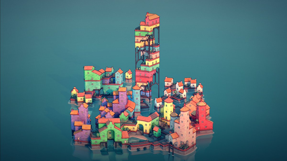tic_is_mad's tweet photo. Plop Plop Plop. It's like meditation :) #Townscaper https://t.co/tB5lkd7VS3