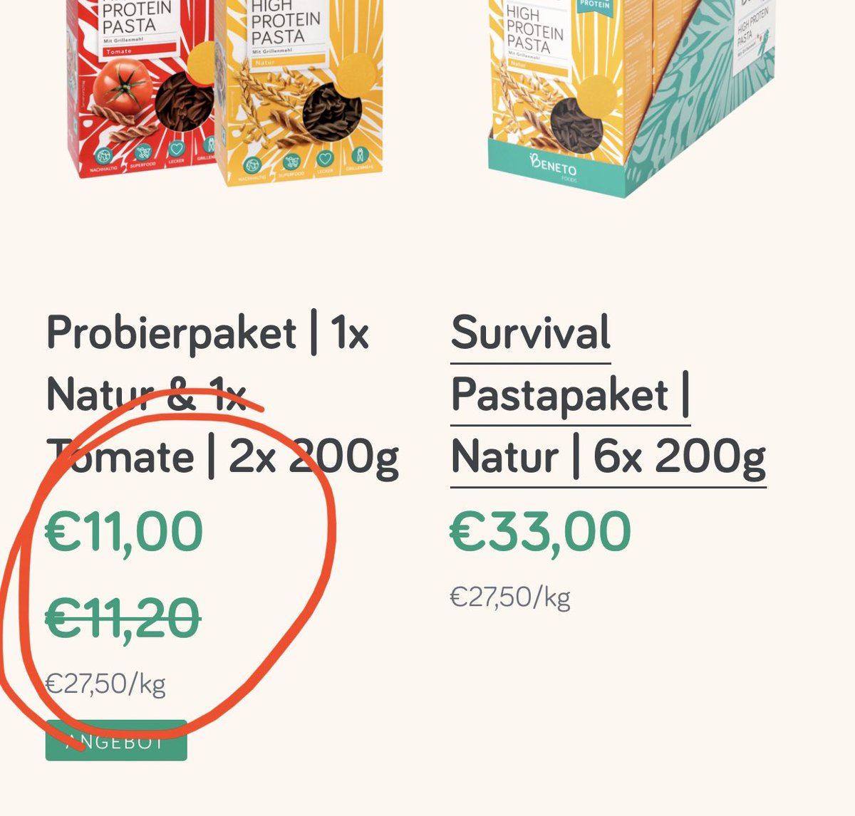 sweettweetangie's tweet photo. Aber hey, 20 CENT Rabatt. Wahrscheinlich auch nuuuuuur heute 😂😂😂 #beneto #dhdl https://t.co/f5hqpM3Hlp