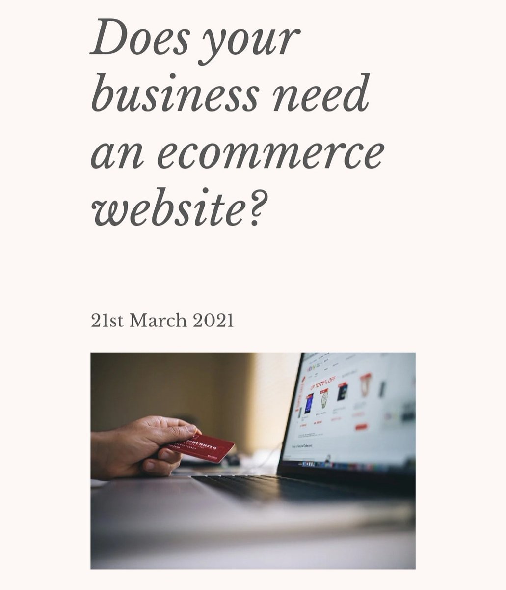 _Spire_Designs_'s tweet photo. Are you unsure as to whether your business needs an ecommerce website? π€
Take a look at our most recent blog entry 'Does your business need an ecommerce website?'
https://t.co/z3AQCQcxmT
#ecommerce #webdesign #webdesigneruk #webdesignuk #webdevelopment #newwebsite #SmallBiz https://t.co/cNFNf054zT