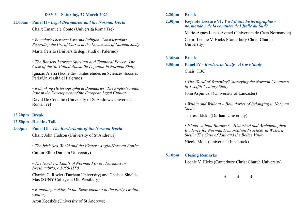 Callum Jamieson (@callumajamieson) on Twitter photo This is your last chance to join over 250 people in 2 days time at the #NormansandBorders Conference, organised by <a href="/historydan1066/">Dan Armstrong</a>, <a href="/DavidDeConcilio/">David De Concilio 🐀</a>, <a href="/AronKecskes/">Kecskés Áron</a>, and myself.
Register for free: bit.ly/2MCoeTd
#medievaltwitter This is your last chance to join over 250 people in 2 days time at the #NormansandBorders Conference, organised by <a href="/historydan1066/">Dan Armstrong</a>, <a href="/DavidDeConcilio/">David De Concilio 🐀</a>, <a href="/AronKecskes/">Kecskés Áron</a>, and myself.
Register for free: bit.ly/2MCoeTd
#medievaltwitter