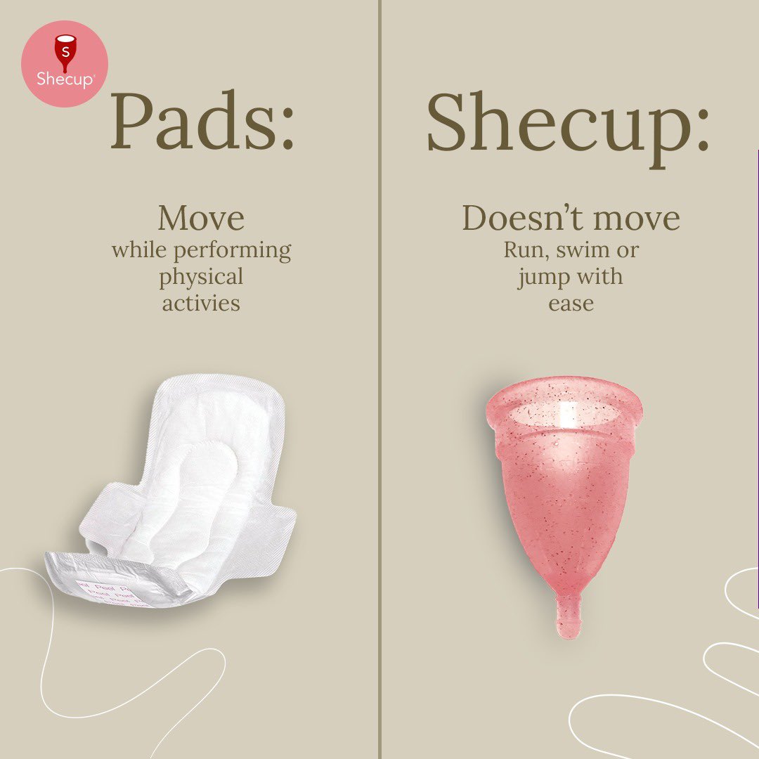 Shecup® on X: Why is shecup better alternative to pads?  #MenstruationMatters #sustainabledevelopment #womenempowerment  #ClimateCrisis #sustainableLiving #PeriodDrama #periodpain #ClimateAction  #zerowaste #womenhealth #periods #shecup #shecup