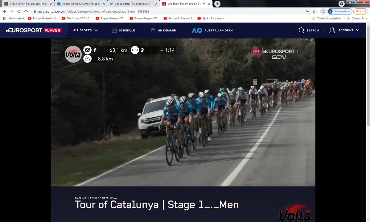 CangaPortal's tweet image. Katalán körverseny - 1. szakasz

A Movistar csapata valami irgalmatlan erővel ment fel a legnagyobb hegyre a mai napon. Sokan leszakadtak, mert nem bírták az általuk diktált nagy tempót! :D

#ESPlayer #EstiProgram #esbringa