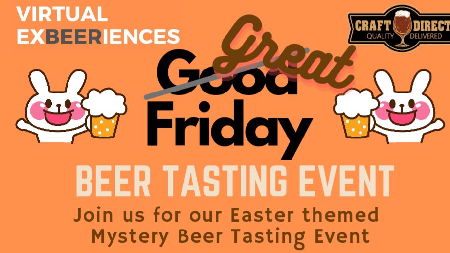 exbeeriences's tweet photo. Join us on "Great Friday" for another selection of top Irish #CraftBeers. #Easter themed virtual beer tasting https://t.co/H4ffLVxdnJ
#blindbeertasting #beertasting #goodfriday  #virtualevent #easterireland #dublin #supportlocal
 #irishcraftbeer #drinkirish #birthdaygift https://t.co/bnlkVgqvos