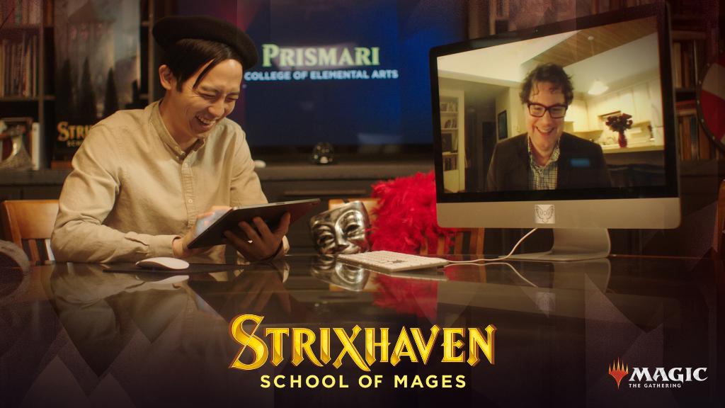 Wizards_MagicBR's tweet photo. 🧙♀ Organizem seus materiais escolares na mochila, pois nessa 5º feira, dia 25/3, começaremos as aulas de #MTGStrixhaven! 🧙
A tour pelo campus começa às 13h horário de Brasília e o ponto de encontro será na nossa principal sala de aula, o anfiteatro https://t.co/s9oe6JI6YW https://t.co/MbrPfDuviq