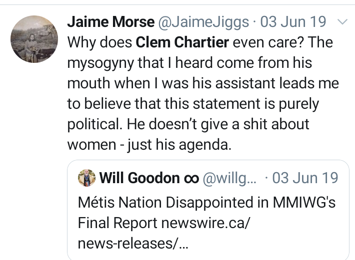 LADYALEXANDRIA's tweet photo. Does anyone know if anything came out of these Allegations???@CBCIndigenous , @CrownIndigenous , @Min_IndServ , #Metis , #MetisNation #ClemChartier , #DavidChartrand , #MMIW , #MMIWG https://t.co/9v5HP6I3ga
