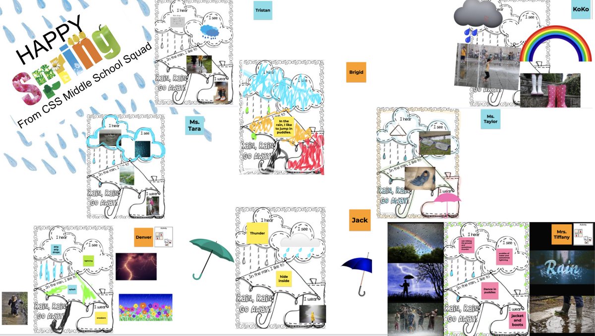CentralSpecial's tweet photo. The CSS middle school squad welcomed spring with an interactive Jamboard lesson today.  Check out the final product!! Way to go!! #CSSawesome #jamboard @AACountySchools @aacpsoit #middleschoolsquad https://t.co/0Hmu4C3EO2