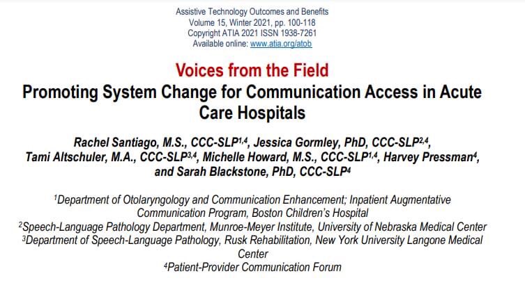 Written by participants of the <a href="/PPC_Forum/">Patient-Provider Communication Forum</a> - this open access article highlights our position on communication access and patient-provider communication as a fundamental need in patient care. 

<a href="/RSantiago_SLP/">Rachel Santiago, MS, CCC-SLP 💬📱🤟🏽</a> @InpatientAAC <a href="/tami_altschuler/">Tami Altschuler</a> 

atia.org/wp-content/upl…