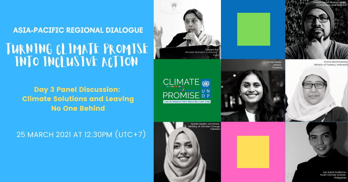 UNDPasiapac's tweet photo. Final day of the regional dialogue, don't miss out on it!
https://t.co/f6tn4mKpMK
#GenderxClimate #LeaveNoOneBehind #CimatePromise #GenderJustice #ClimateJustice
@JoeMoeonoKolio @SyedaHadika @JanKairel @kavnaidu @WGC_Climate @AiwcIndia @GreenpeaceAP @UNDP @UNFCCC @COP26 @IYCM https://t.co/SsxrsP3ImQ