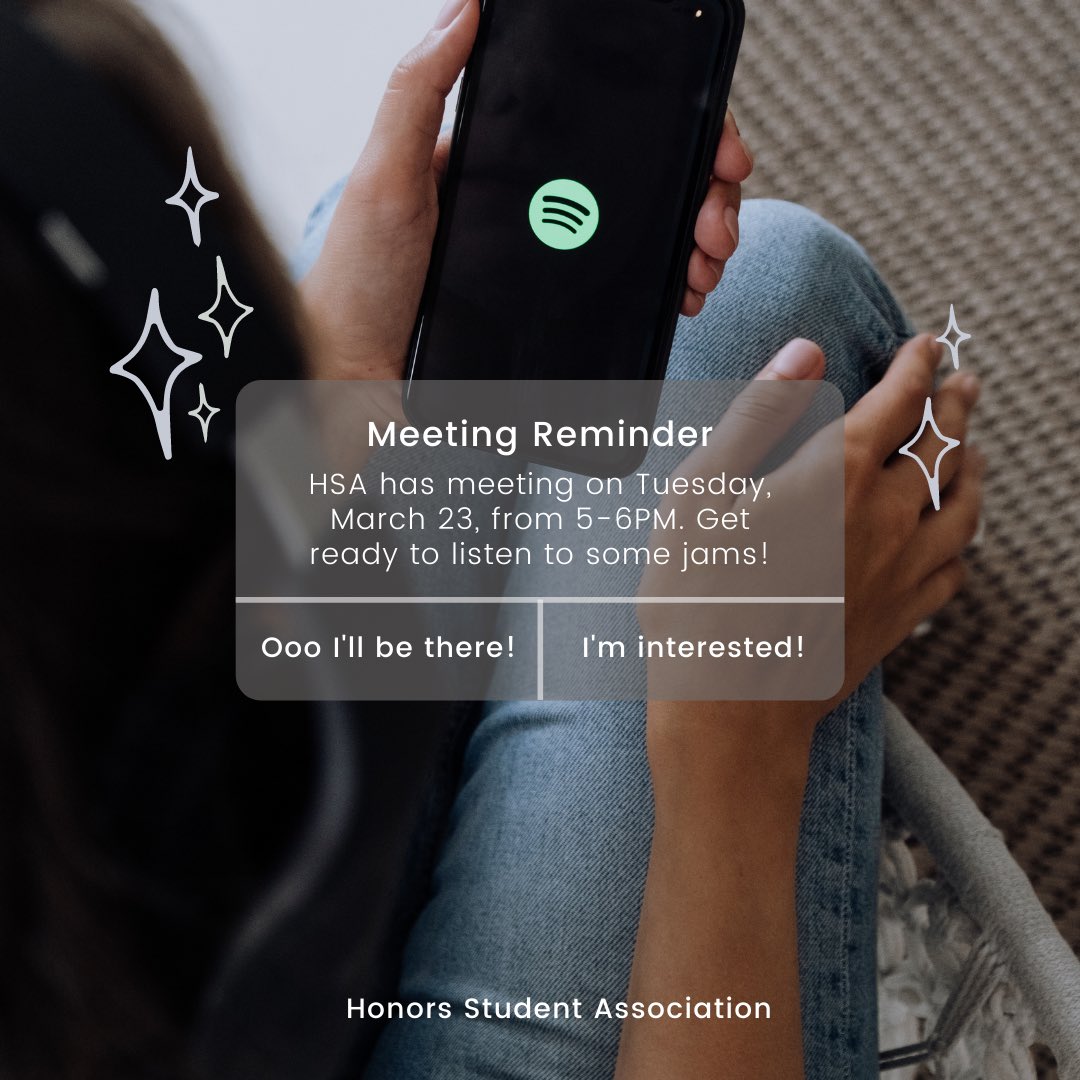 Here’s your reminder that we have a meeting tomorrow!! Same time, same place, and hopefully new and old faces 😁 this one is going to be for all the music lovers out there! Join our Zoom on Tuesday to find out more... 🎼
#nkuhsa #nkuhonors