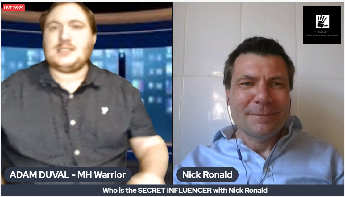 Nick_Ron's tweet photo. Mental Health Warrior interview Nick Ronald_Who is the Secret Influencer? https://t.co/N542C3xR5C via @YouTube
#mentalhealth #MentalHealthAwareness #mentalwellbeing #dyspraxia #secretinfluence #nickronald #interviews #Motivation #autism https://t.co/nkuTtN7GEp