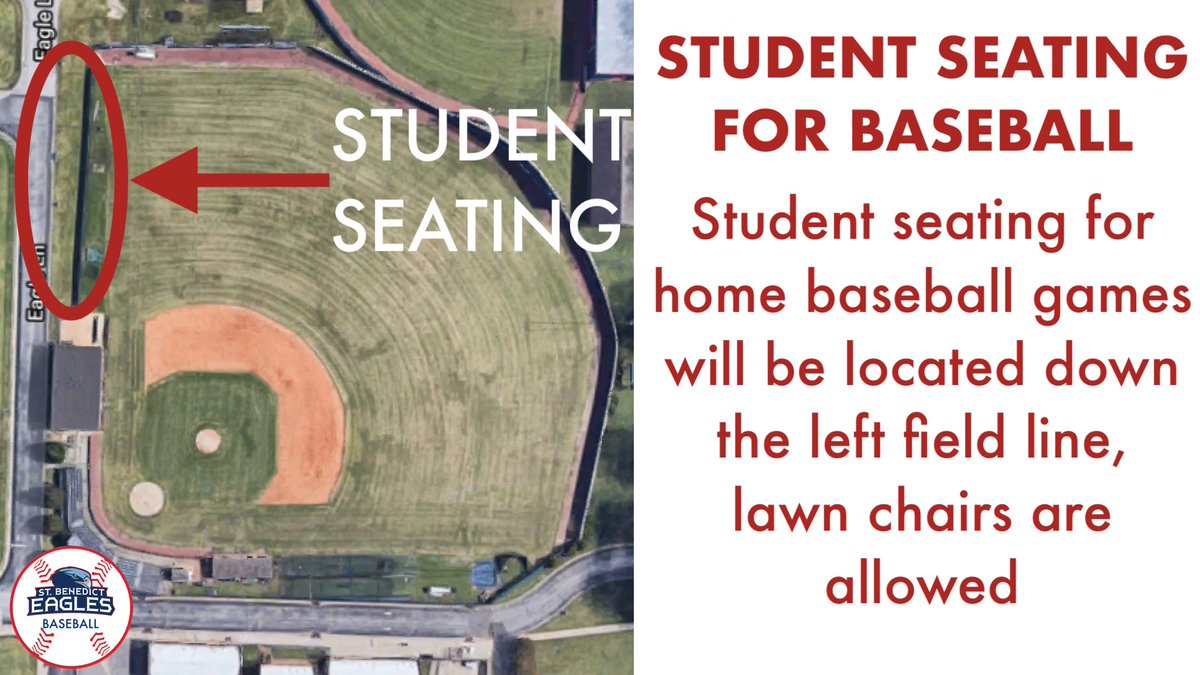 sbabaseball's tweet photo. 🚨 ANNOUNCEMENT 🚨
Student seating will be in left field! https://t.co/ZbIfsC8yEW