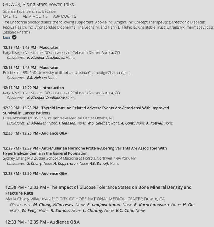 Joy Wu 黃以佳 Don T Miss The Rising Stars Power Talks At Endo21 Starting Soon At 12 15pm Et These Young Investigators Are The Top Scoring Outstanding Abstract Awardees And