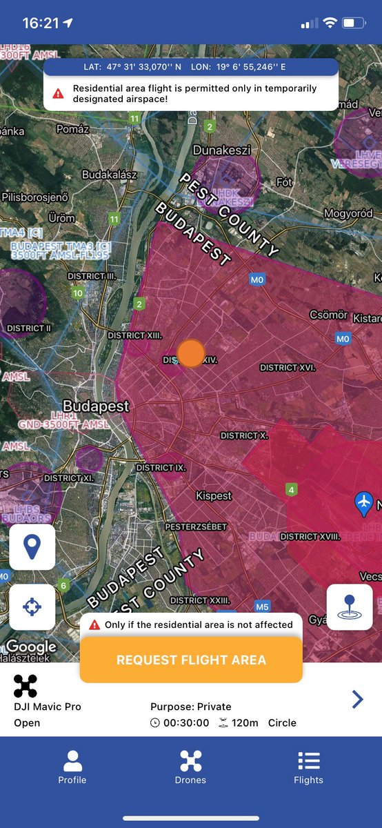 In line with the new EU and state regulations, we have created mydronespace, a mobile application, which supports the legitimate use of unmanned aircraft in the Hungarian airspace. For more info visit mydronespace.hu 

#android #ios #drones #app #mobile  #HungaroControl