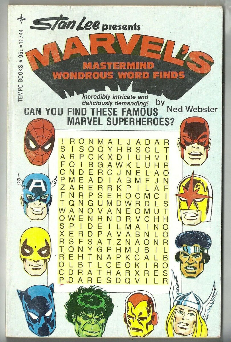 Super wordsmiths assemble! 
@Marvel #MastermindWondrousWordFinds #NedWebster #70s #superheroes #TempoBooks @TheRealStanLee #popcoolture #icons