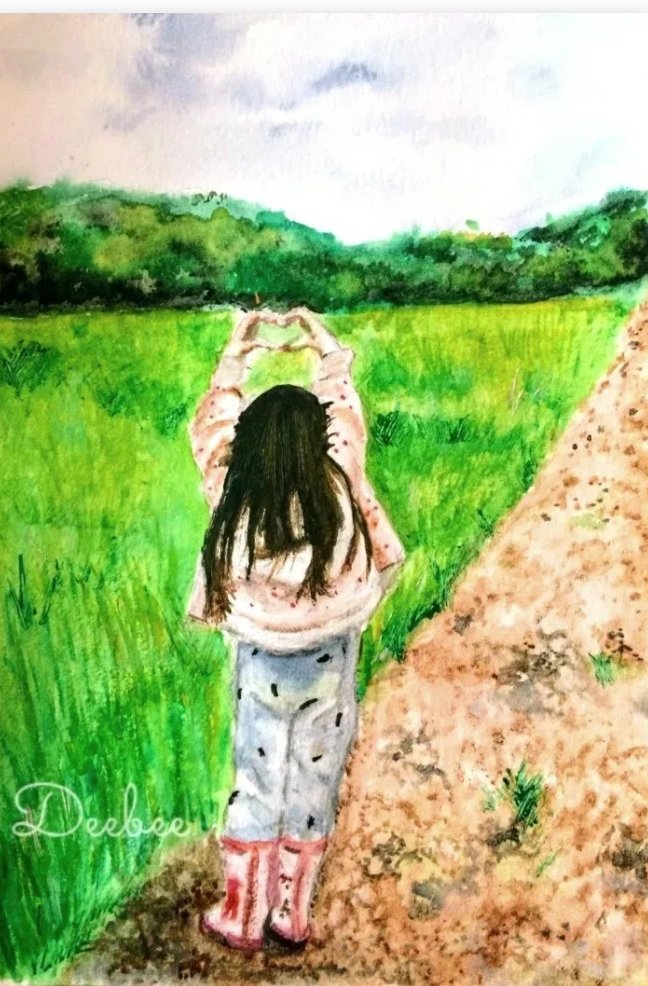 WalesArty's tweet photo. 'Small Girl Big World'  (15cm x 21cm) Watercolour. Originala for sale and prints now available, for more visit;
https://t.co/mD7adXcOhA

#northwales #artwork #ArtistOnTwitter #buylocal https://t.co/fN4RyYAaUA