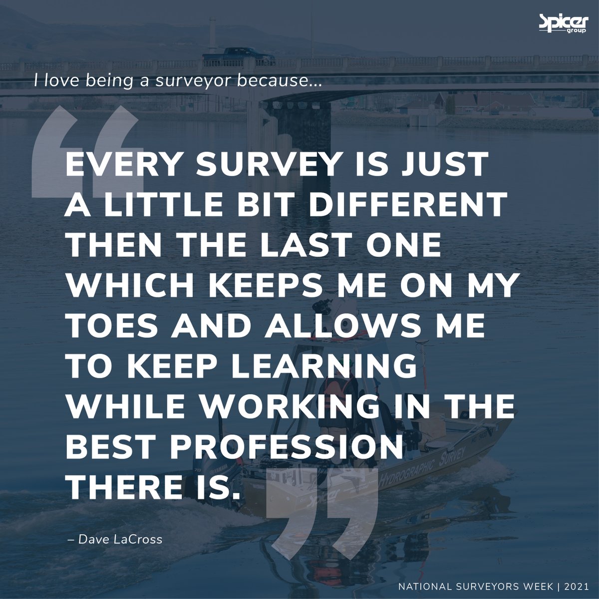 spicergroupinc's tweet photo. It is #NationalSurveyorsWeek! #SpicerGroup has provided professional #surveying services since 1944, and we are proud of our knowledgeable staff who have continued to assist clients throughout the years.
#strongersafersmarter #landsurveyor #lidar #employeeappreciation https://t.co/ghnzIgWg79