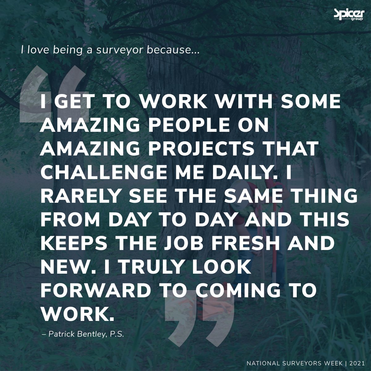 spicergroupinc's tweet photo. It is #NationalSurveyorsWeek! #SpicerGroup has provided professional #surveying services since 1944, and we are proud of our knowledgeable staff who have continued to assist clients throughout the years.
#strongersafersmarter #landsurveyor #lidar #employeeappreciation https://t.co/ghnzIgWg79