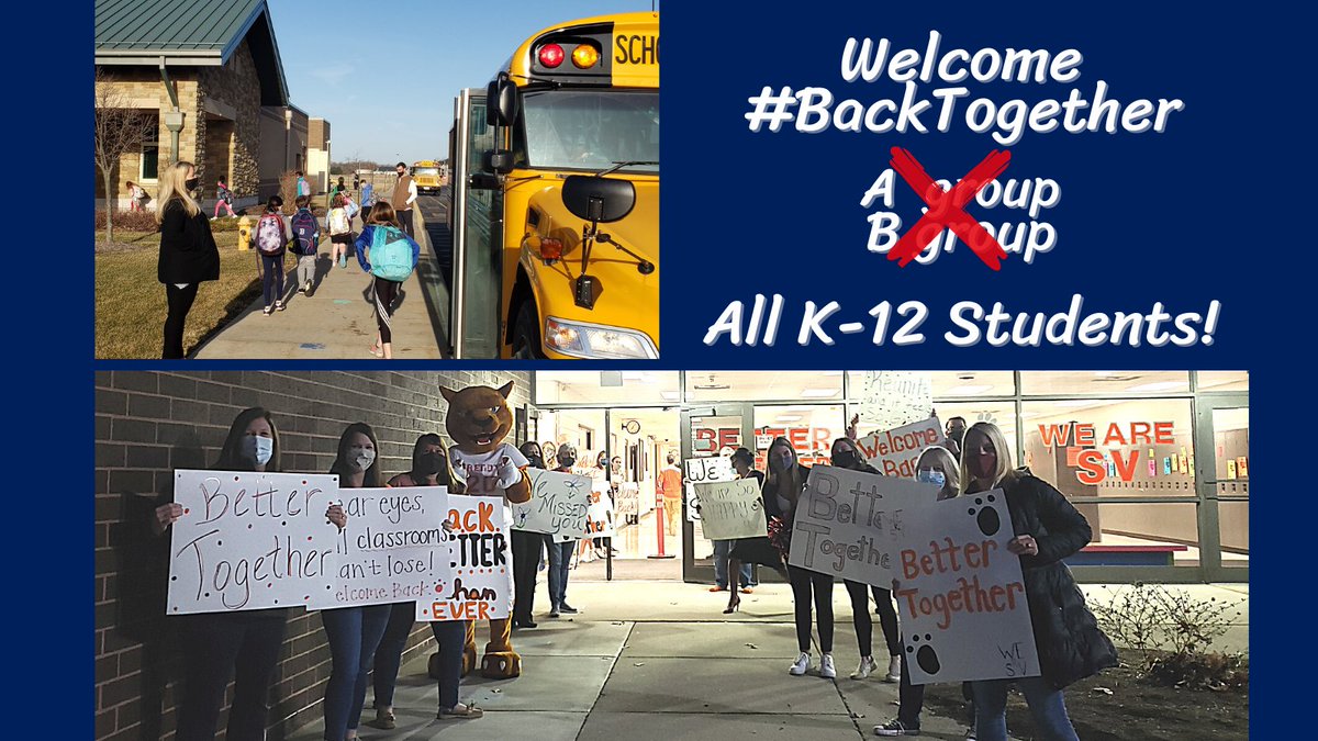 It's a GREAT day in Sylvania!! Our students are now attending school in-person five days per week. #WelcomeBack #BackTogether