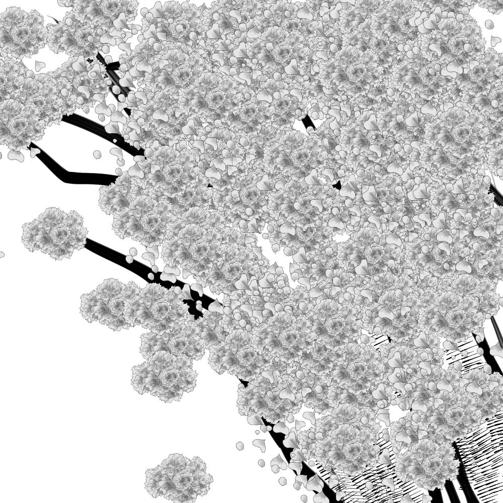 う～む桜のブラシを作ってみたけど、もう少し改良の余地あるかな…… 