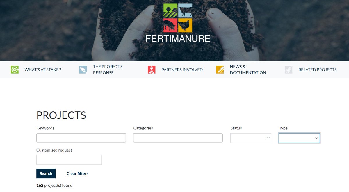The #FERTIMANURE project database is now available - fertimanure.eu/en/project. 
This database compiles 162 projects related to FERTIMANURE’s framework.  This specific task was led by @Leitat. #CircularEconomy #OrganicWaste