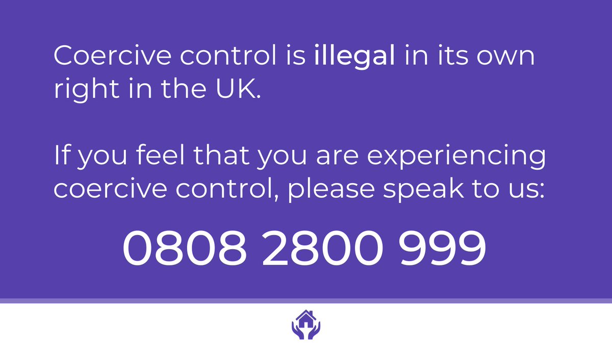 Coercive control is illegal in its own right in the UK. If you feel that you are experiencing coercive control, please speak to us on 0808 2800 999.Find out more on coercive control here: https://www.womensaid.org.uk/information-support/what-is-domestic-abuse/coercive-control/