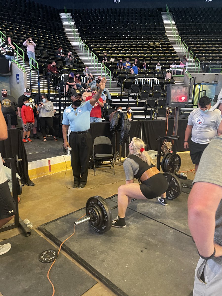MustangsPL's tweet photo. Congrats to Cassidy Miller for competing and setting PR’s on all three lifts at the @thswpa State Meet in Corpus Christi last weekend! @lifemustangs @lifeschools @SLThrush https://t.co/Nzut3GjGsm