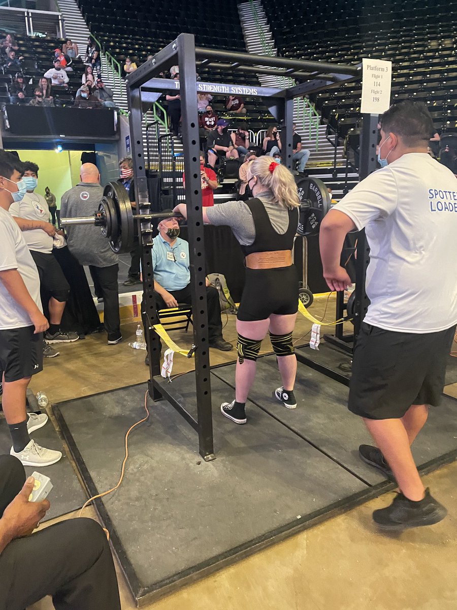 MustangsPL's tweet photo. Congrats to Cassidy Miller for competing and setting PR’s on all three lifts at the @thswpa State Meet in Corpus Christi last weekend! @lifemustangs @lifeschools @SLThrush https://t.co/Nzut3GjGsm