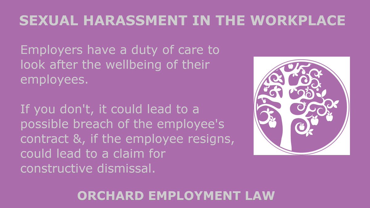 #Employers have a duty of care to look after the #wellbeing of their #employees.

If you don't, it could lead to a breach of the employee's #contract &, if they resign, could lead to a claim for #ConstructiveDismissal.