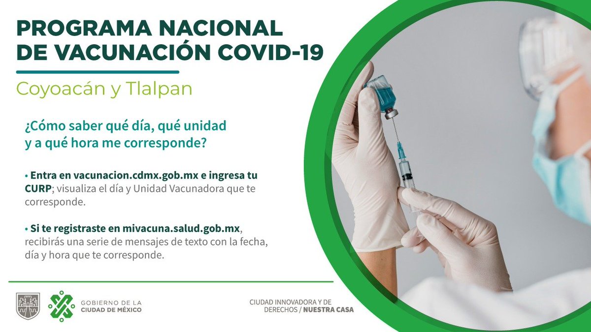 GobCDMX's tweet photo. Anunciamos que en coordinación con @GobiernoMX, a partir del miércoles 24 de marzo iniciaremos el Programa de Vacunación contra #COVID19 para personas adultas mayores 👴👵en @Alcaldia_Coy y @TlalpanAl.

Consulta hora, día y sede:  https://t.co/MF44VDLf1r

#NoEsNecesarioHacerFila https://t.co/CpZESQ7SFT