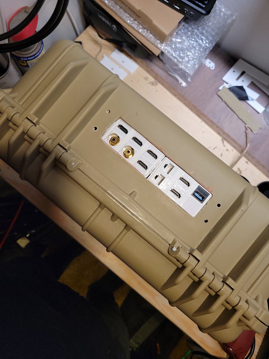 elslunko's tweet image. Built this to be a little better organized during remote streams. Has my #blackmagic #atem mini pro iso and stream bridge inside.