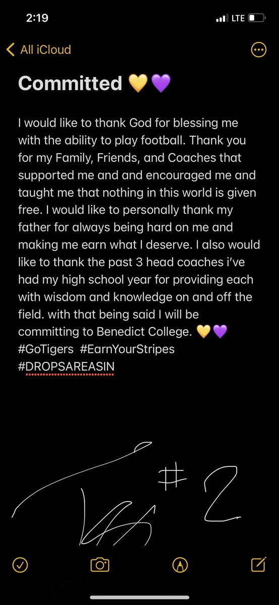Timsutt2's tweet photo. Official💛💜@benedict_tigers @CoachDieudonne @CoachEricMiller #dropsareasin https://t.co/zQsJ4CBcvE