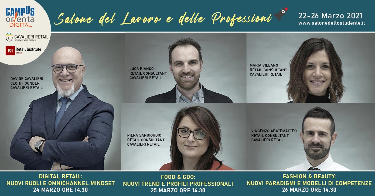 Da oggi e sino al 26 Marzo, saremo presenti al 
<a href="/SaloneStudente/">SalonedelloStudente</a> con uno stand virtuale e con alcuni webinar in programma che si terranno all'interno dello Stand <a href="/RetaiI_Italy/">Retail_Institute</a>.
Un'occasione unica per avvicinare i giovani al mondo del #retail.
bit.ly/3vYOsRY
#RetailJobs