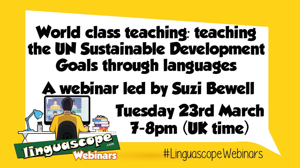 CristaHazell's tweet photo. Tomorrow 7pm= @linguascope webinar & the fabulous @suzibewell will be sharing her wisdom & expertise so please do join us. She'll be fab & is sharing some brand new & free resources! Sign up in the staffroom or via the app #WorldClassTeaching #mfltwitterati #mflchat #langchat https://t.co/XHpbwaqZod