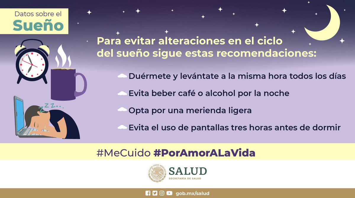 capa_II's tweet image. Datos sobre el sueño. #CuidaTuSaludMental