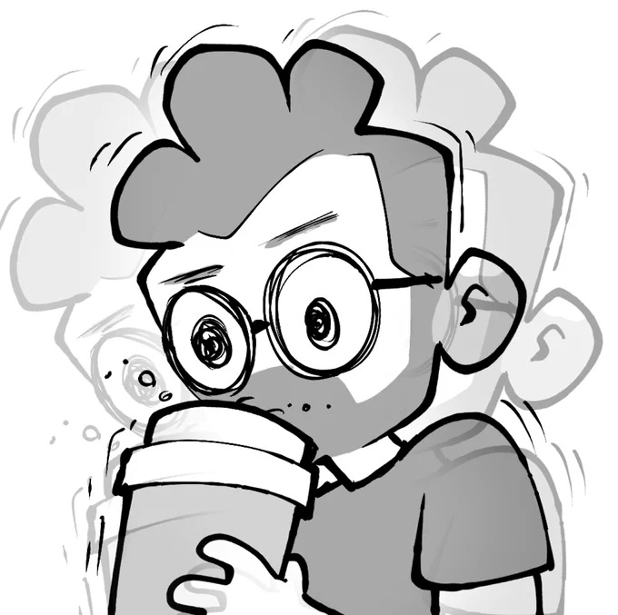 Me like big big coffee. Drinky the caffeine. Slurp slurp. ☕️☕️☕️??? 
