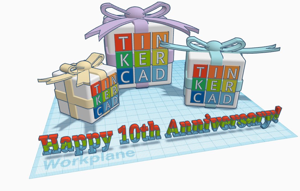 jumekubo's tweet photo. Tinkercad, 10 years and going! @tinkercad #3d #3ddesign #3dprinting #coding #arduino #design @BitsNBolts https://t.co/jmz0NB71uk