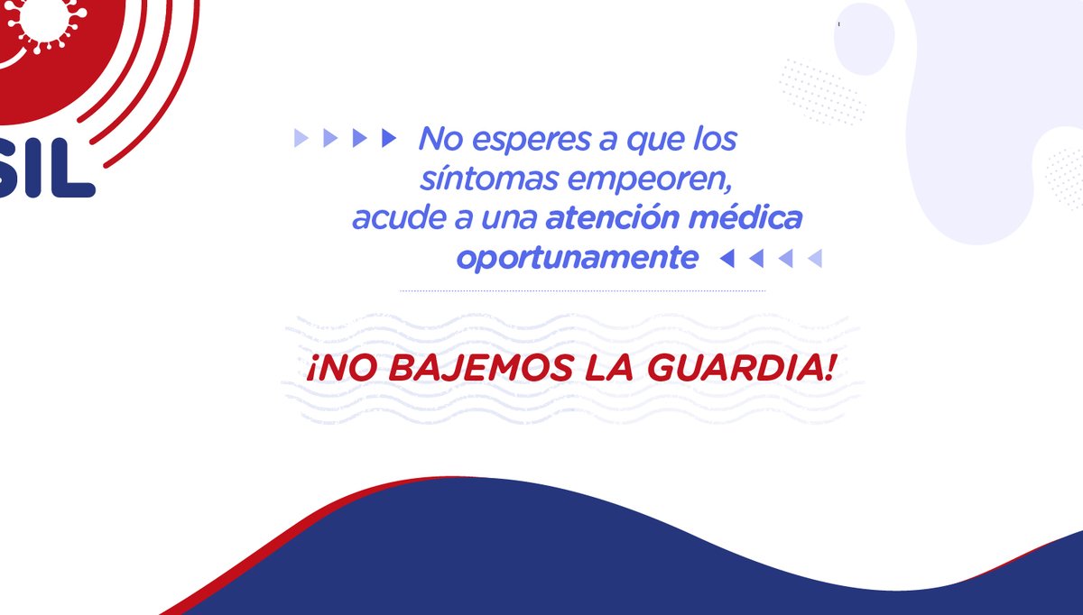 AlertaUsil's tweet photo. Si tienes uno de estos síntomas no esperes a desarrollar la enfermedad y acude rápidamente a un centro de salud. 🙌
#AlertaUSIL #UnaSeñalATiempo https://t.co/7q8Mhcvn21