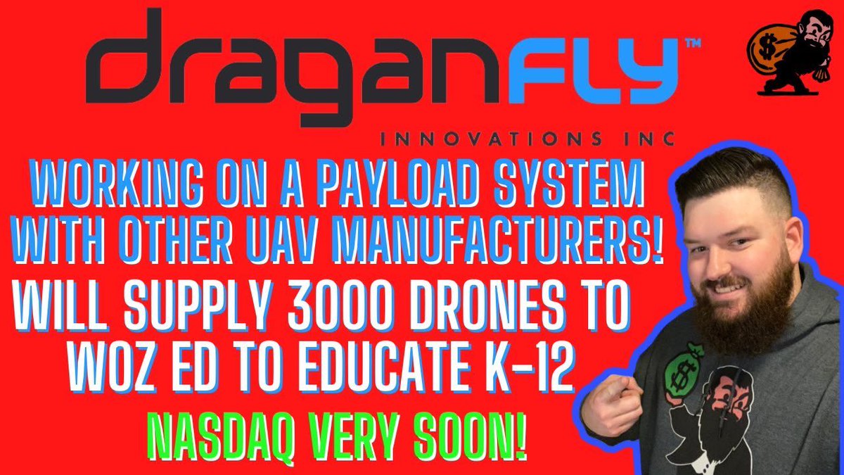 TheBeatofKC48's tweet photo. Draganfly(DFLYF)Working with other UAV manufacturers! Will supply 3000 drones to Woz ED! Very close to going on the Nasdaq! Just waiting for the all clear!  https://t.co/wqdSwwqHa9 via @YouTube @DraganflyInc $DFLYF #dronedelivery #dronesarethefuture #DroneTechnology https://t.co/xsSOWUIoRG