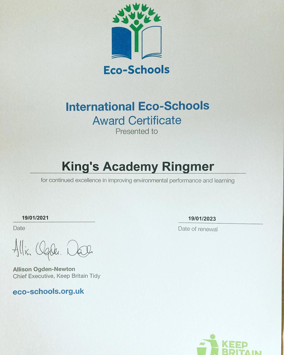 Kings_Ringmer's tweet photo. King's Academy Ringmer has once again been awarded the #greenflagaward making us one of the leading #ecoschools in the U.K. Well done to our fabulous #ecoreps for making this possible! #ecoschools #greenflagaward21 #greenflag #ecoflag #ringmer #kingsacademies #kingsacademyringmer https://t.co/GO4XTDOZGc