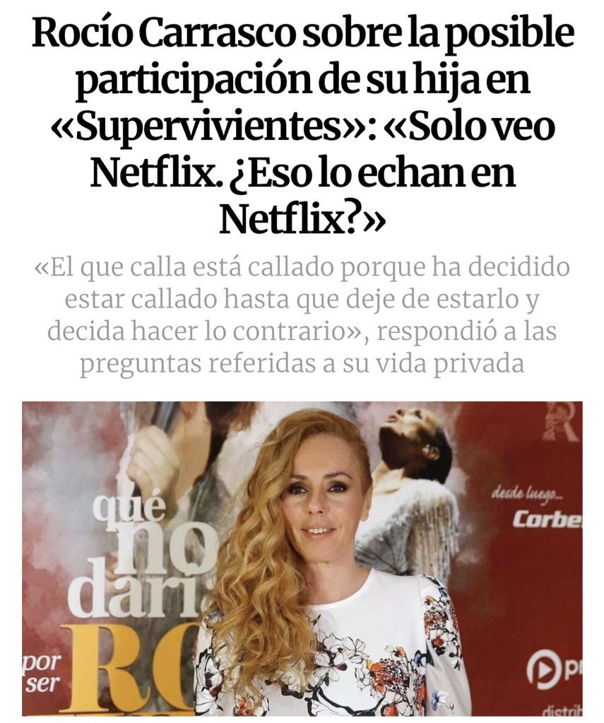 Los juzgados están para juzgar y la televisión, para 20 años después, hablar y cobrar. #rocioyonotecreo