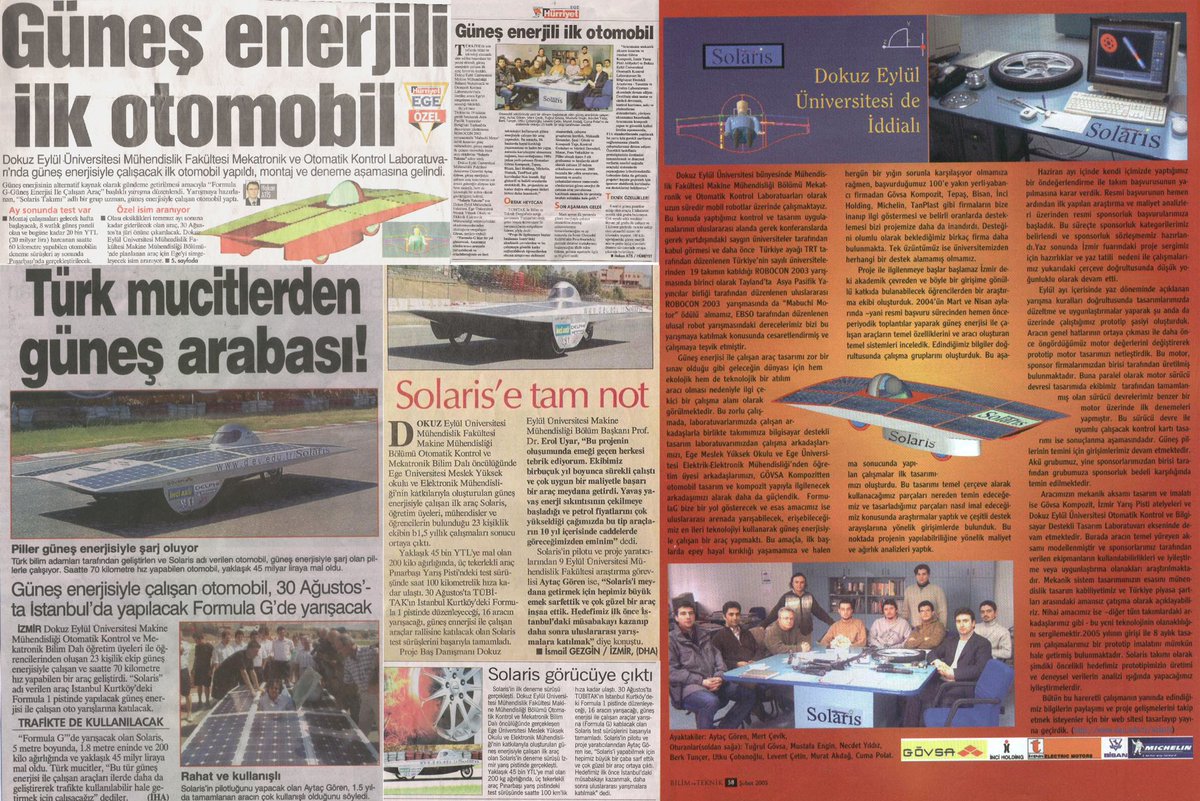TeamSolaris's tweet photo. Produced by our past teammates in 2005, the "Erke" was featured in newspapers and magazines as the first solar powered automobile of our country.We continue our work with the same devotion in order to break new ground.
Sunny days.
—
#teamsolaris #solarcar #solarisgüneşarabaları https://t.co/U0Ouu54IdB