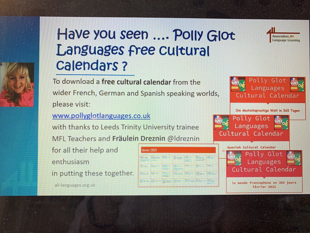CristaHazell's tweet photo. ⁦@suzibewell⁩ getting a lot of love for her wonderful free #culturalcalendars at #all4language #ALLportsmouth #primaryhub ⁦@Provence55⁩ #mfltwitterati #culturalcalendar  #queenofculture ⁦@ALL4language⁩ https://t.co/vgk92z7opo